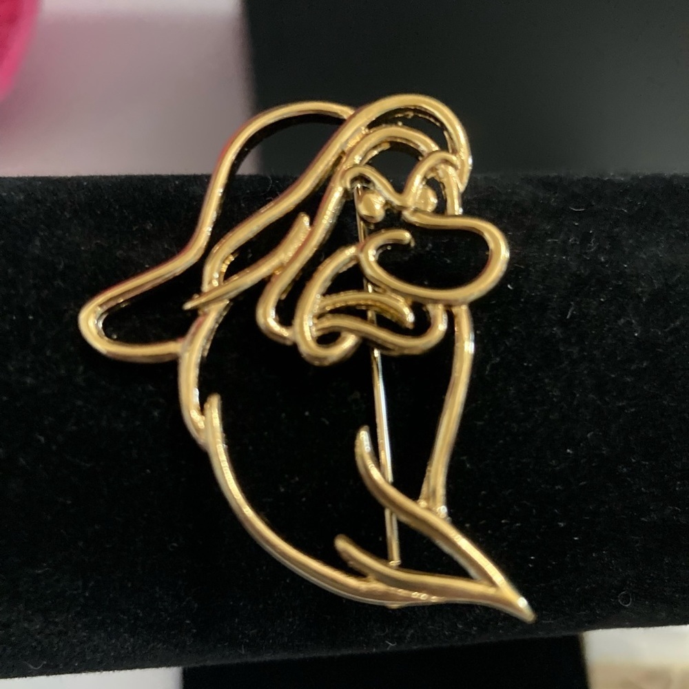 Vintage Van Dell For Disney Grumpy Brooch Gold Vermeil Over Sterling 48$